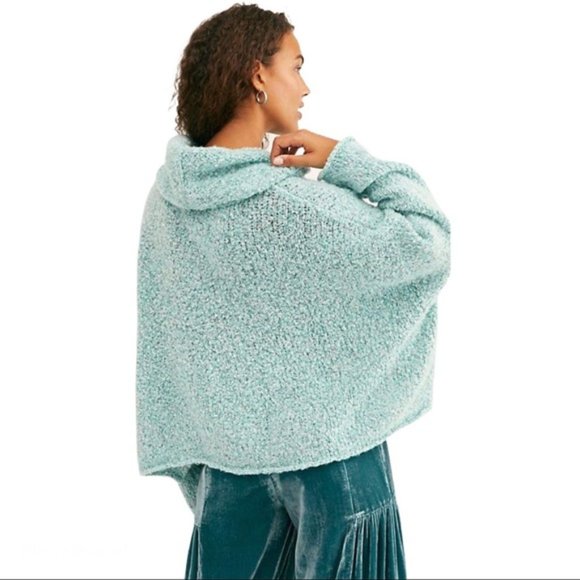Free People BFF Sweater Aqua Star Size Medium - Picture 5 of 6